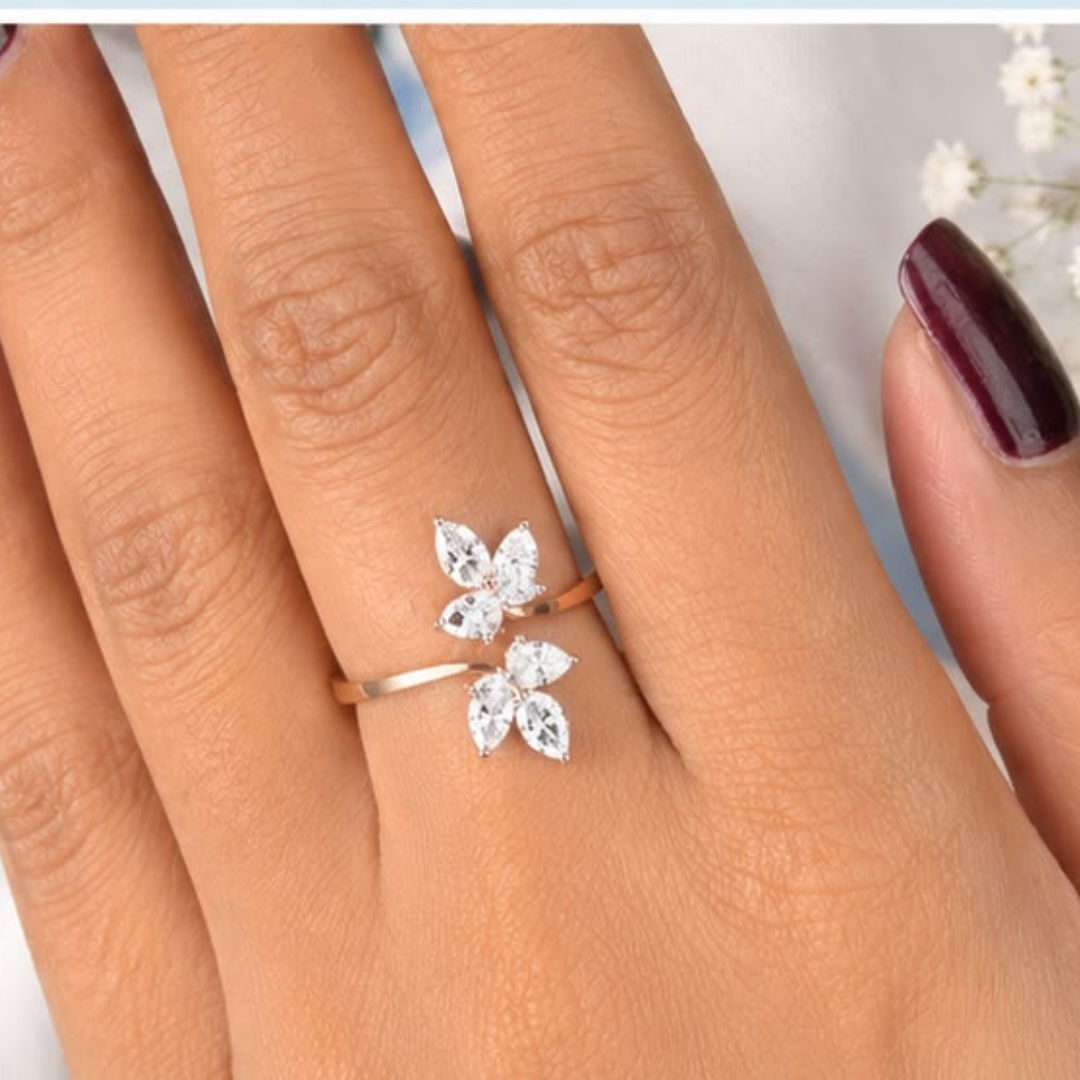 Pear Cut Lab Grown Diamond Ring