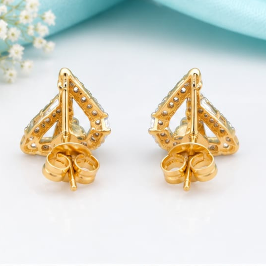 Heart & Round Tops Lab Grown Diamond Earrings