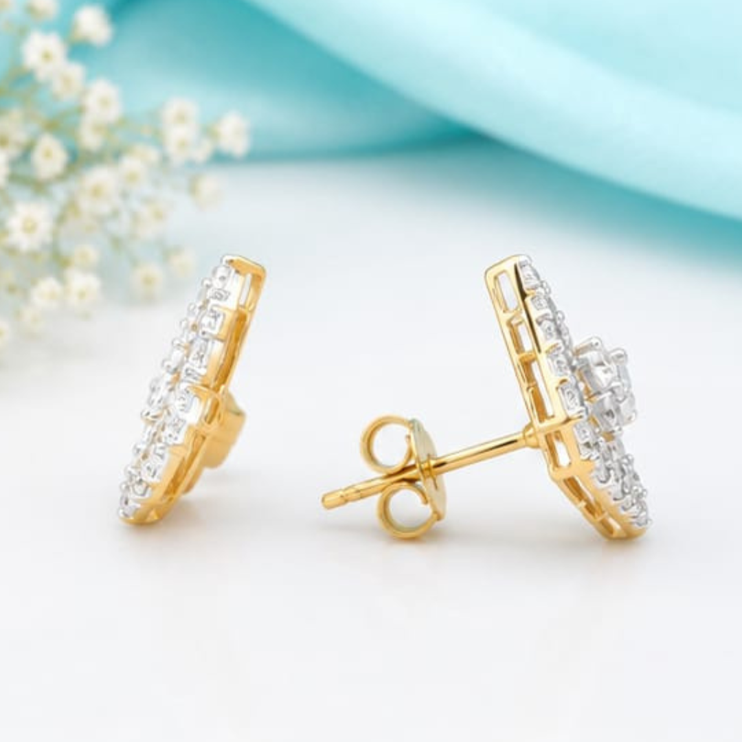 Heart & Round Tops Lab Grown Diamond Earrings