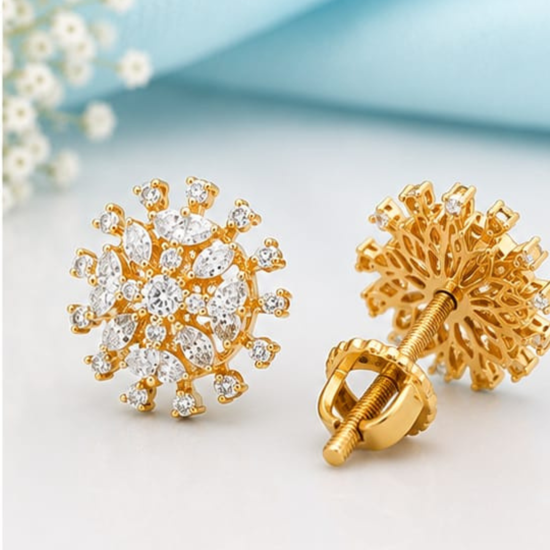 Marquise Pear Round Lab Grown Diamond Earrings