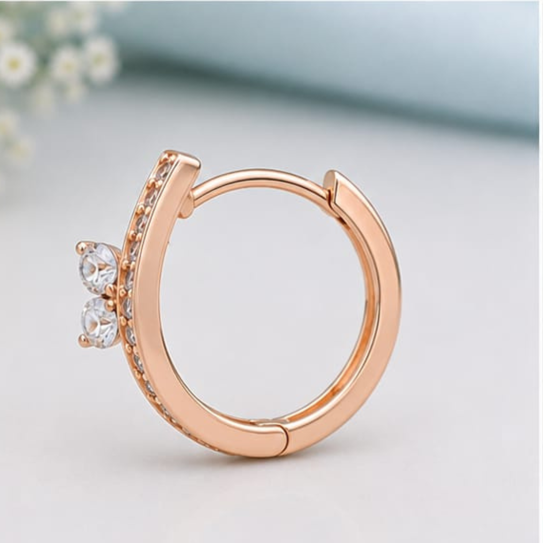 Bali Pear & Round Lab Grown Diamond Earrings