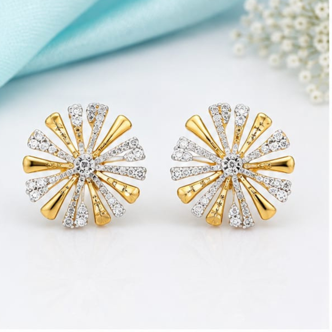 Pear & Round Lab Grown Diamond Earrings