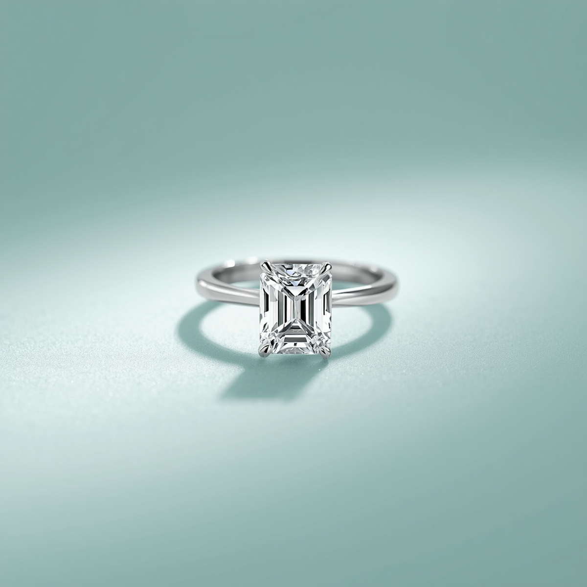 Gold Ring in Radiant Shape Diamond